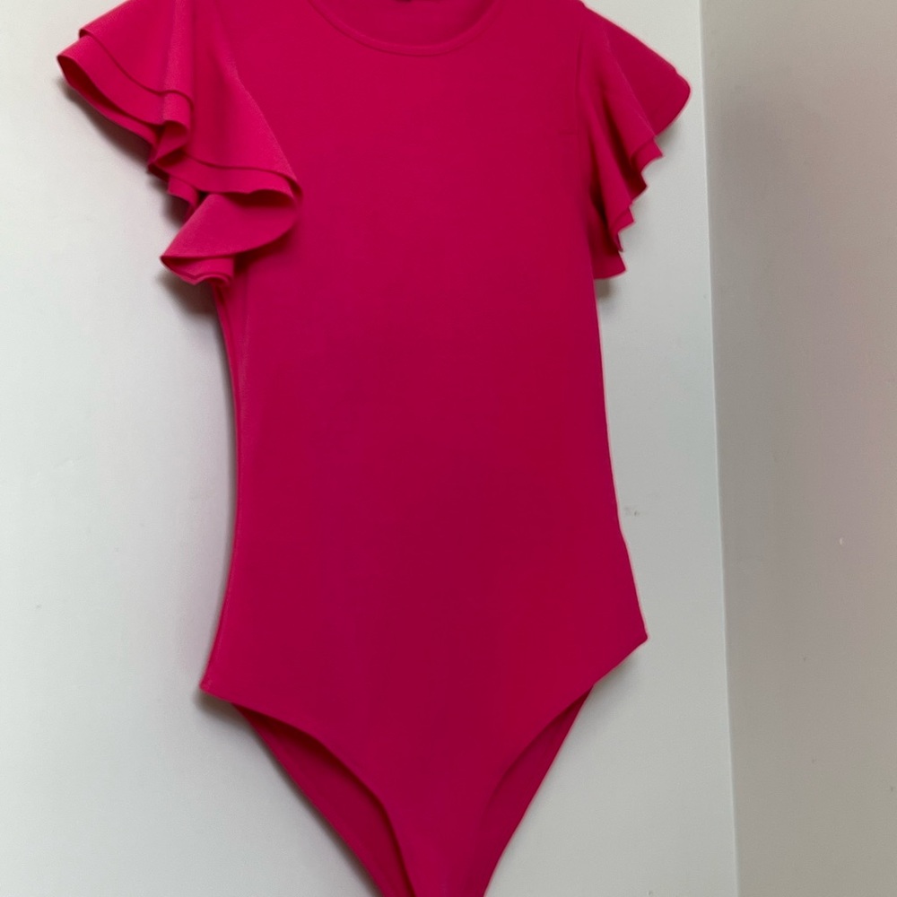 Pink Ruffled Bodysuit - Picture 2 of 6